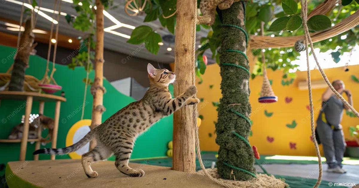 Az Ocicat macska energikus és játékos, ezért interaktív környezetre van szüksége. Társaságra vágyik, így egy másik macska vagy kutya segíthet neki boldogan élni és felfedezni a világot.
